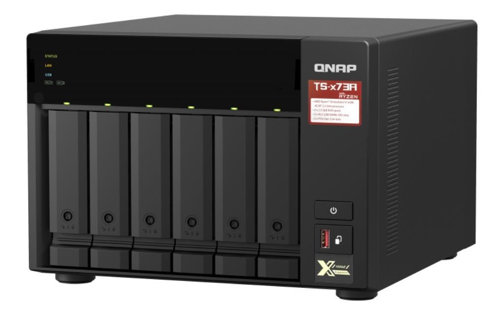 NAS assemblato QNAP Tower TS-673A-8G 60TB (6x10TB) con HDD WD Red NAS