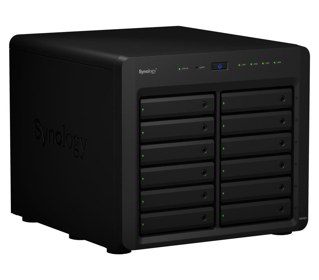NAS assemblato Synology Tower DS2422+ 96TB (12x8TB) con HDD Synology HAT