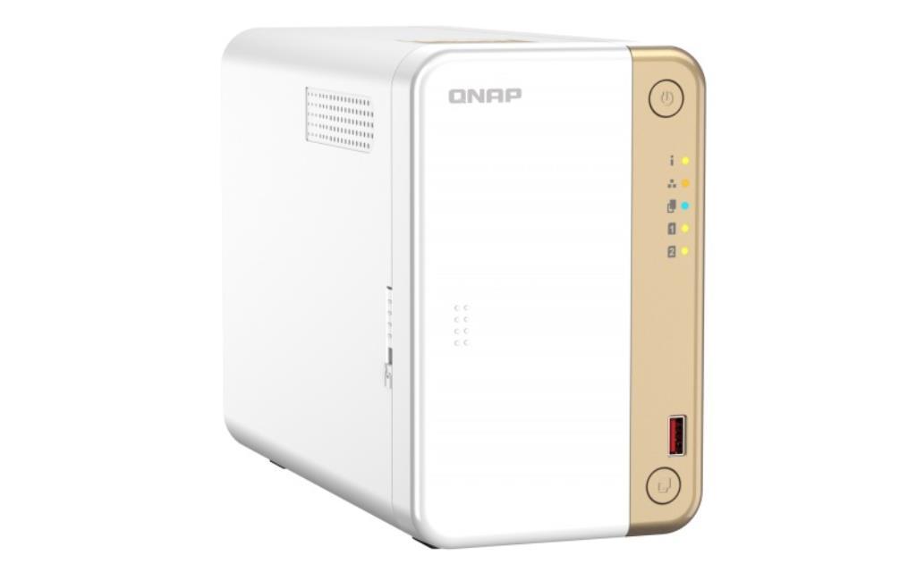 NAS assemblato QNAP Tower TS-262-4G 24TB (2x12TB) con HDD WD Red NAS