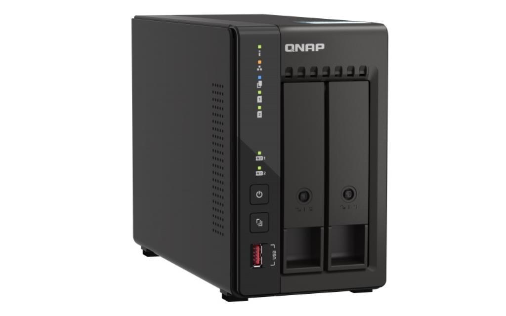 NAS assemblato QNAP Tower TS-253E-8G 16TB (2x8TB) con HDD WD Red NAS