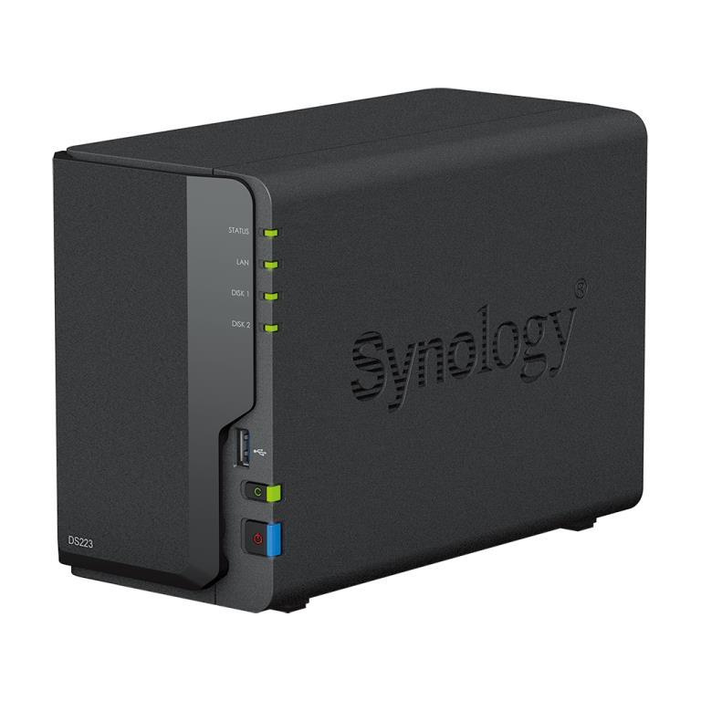 NAS assemblato Synology SY-DS223-24TIW 24TB (2x12TB) con HDD Seagate IronWolf