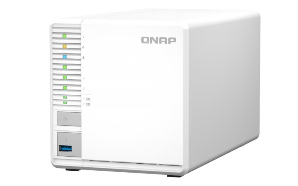 NAS assemblato QNAP Tower TS-364-8G-24TIWP 24TB (3x8TB) con HDD Seagate IronWolf Pro