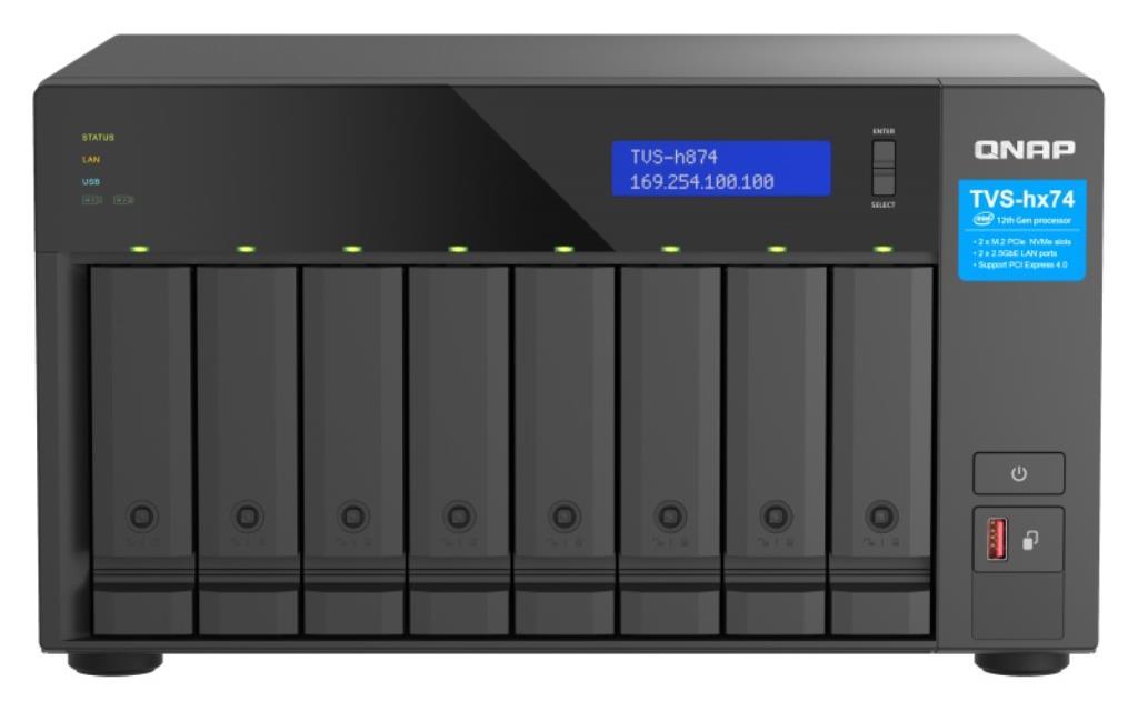 NAS assemblato QNAP Tower TVS-H874-I7-32G-80TRED 80TB (8x10TB) con HDD WD Red NAS