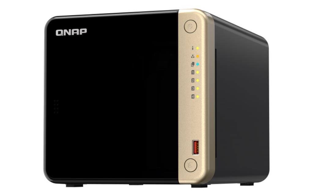 NAS assemblato QNAP Tower TS-464-8G 56TB (4x14TB) con dischi Seagate IronWolf Pro