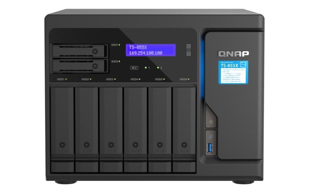 NAS assemblato QNAP TS-855X-8G 48TB (8x6TB) con HDD WD Red PRO
