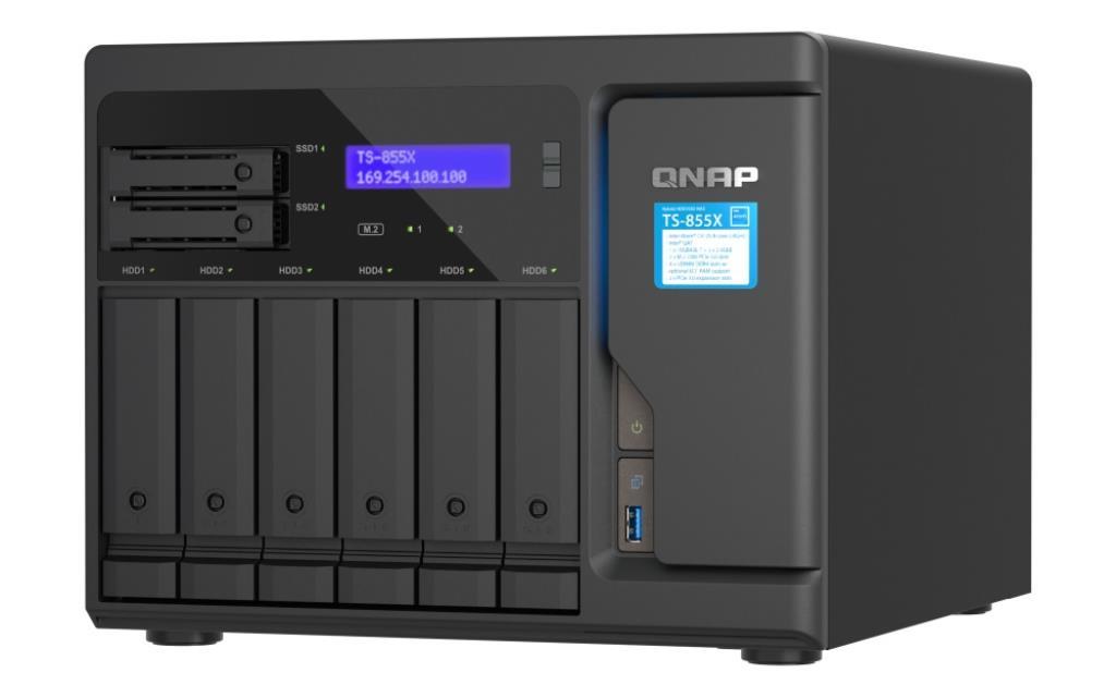NAS assemblato QNAP TS-855X-8G 96TB (8x12TB) con HDD Seagate IronWolf