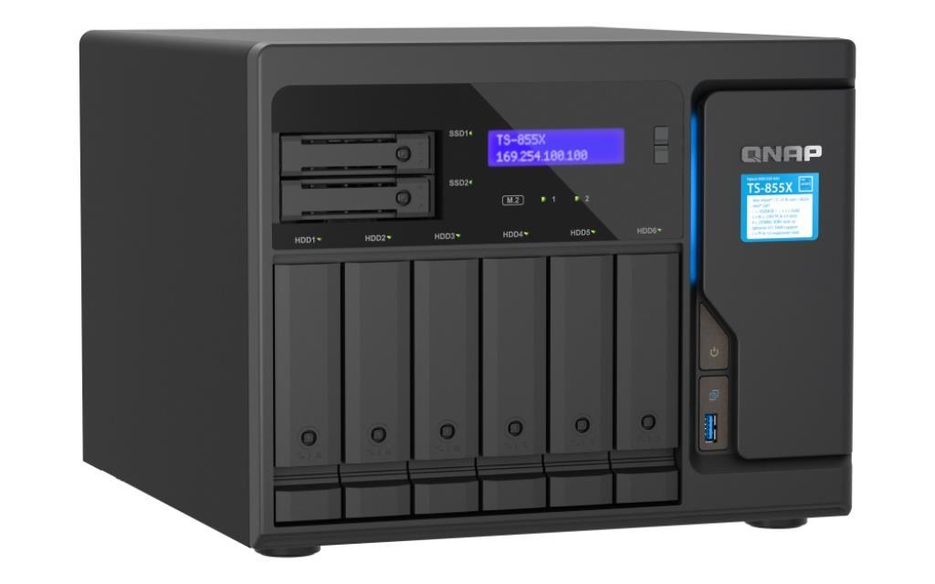NAS assemblato QNAP TS-855X-8G 96TB (8x12TB) con HDD Seagate IronWolf