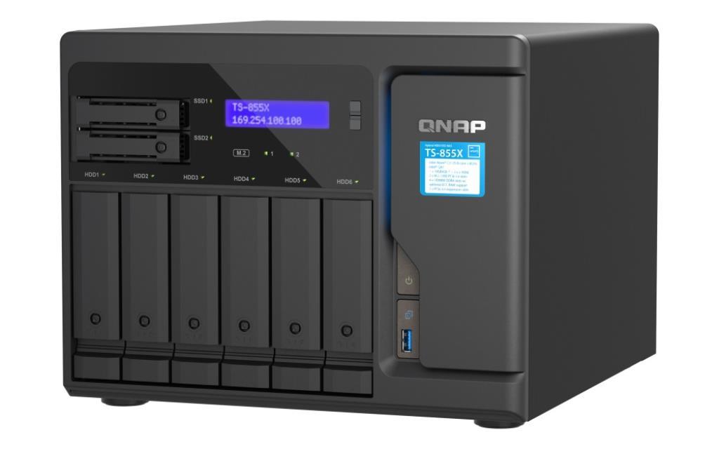 NAS assemblato QNAP TS-855X-8G 96TB (8x12TB) con HDD Seagate IronWolf