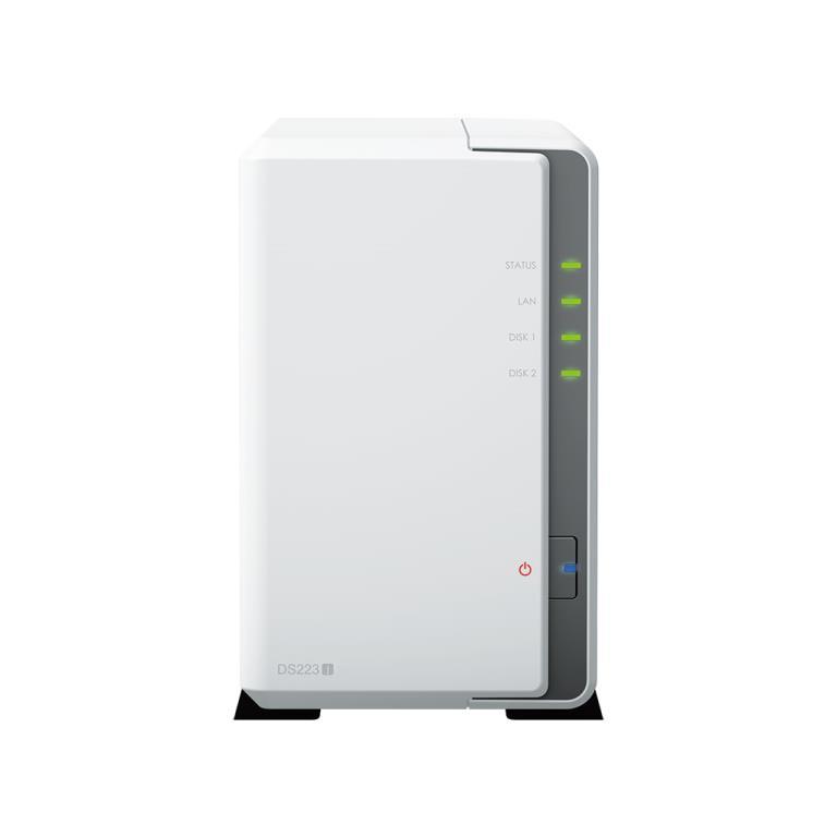 NAS assemblato Synology DS223J 32TB (2x16TB) con HDD Synology HAT Entreprise