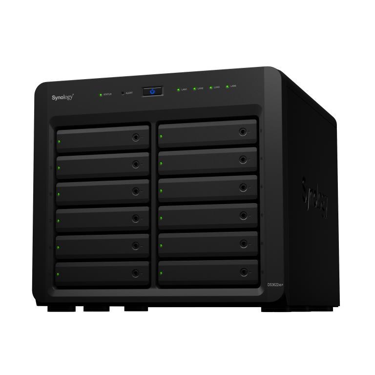 NAS assemblato Synology DS3622XS+ 192TB (12x16TB) con HDD Synology HAT 33xx