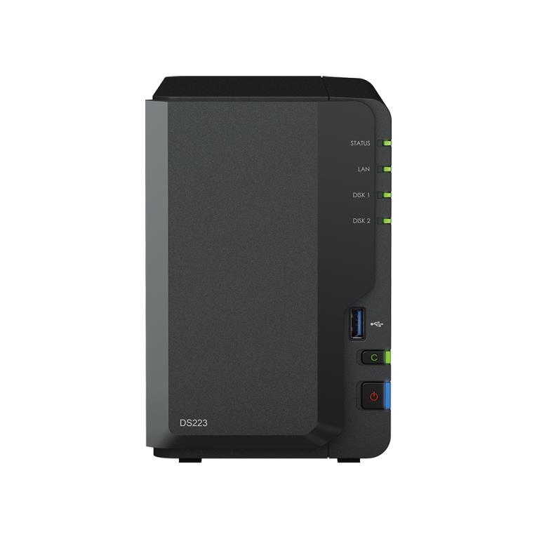 NAS assemblato Synology DS223 40TB (2x20TB)con HDD Synology HAT Entreprise
