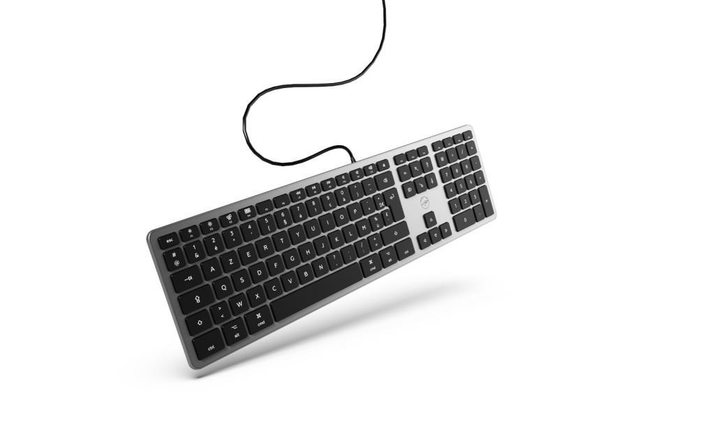 Tastiera USB DESIGN TOUCH Grigio Siderale , tastiera numerica - compatible MacOS - Layout FR (AZERTY)