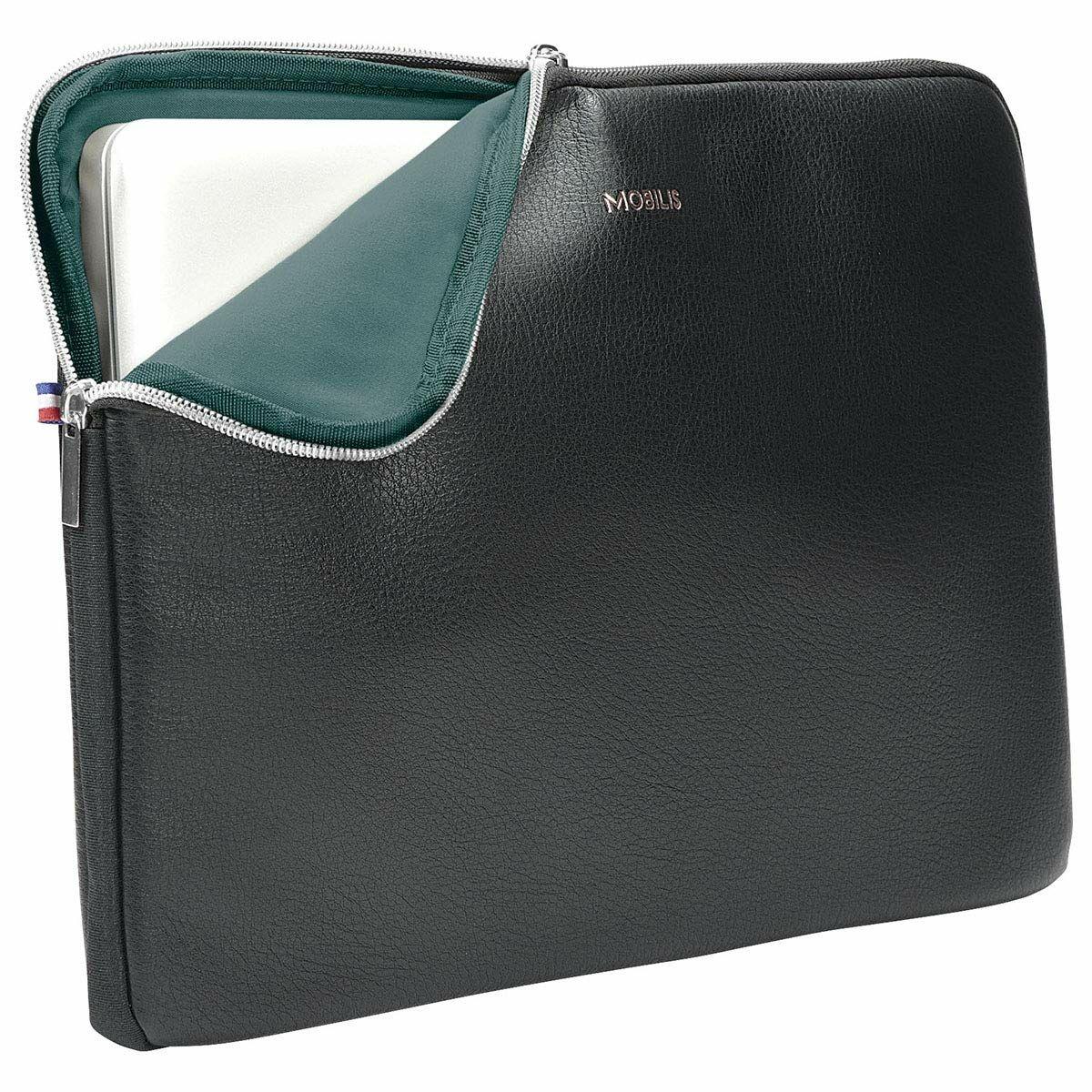 Mobilis PURE SLEEVE borsa per notebook 356 cm 14 Custodia a tasca Nero Argento (PURE SLEEVE 12.5-14IN SILVER - ZIP)