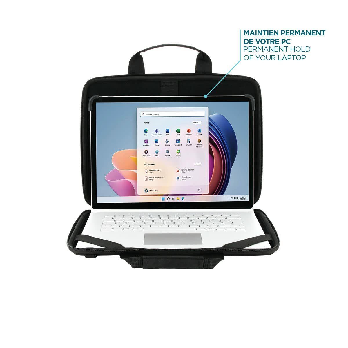 Mobilis TheOne borsa per notebook 35,6 cm [14] Valigetta ventiquattrore Nero (THEONE RUGGED CASE CLAMSHELL - 12.5-14IN - BLACK