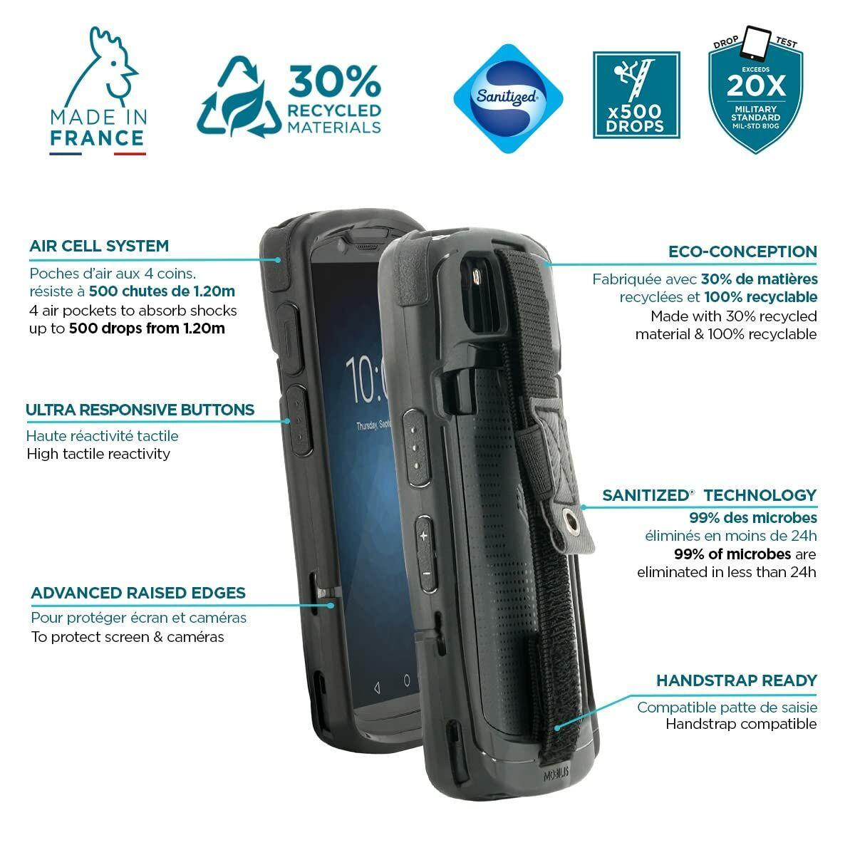 Mobilis PROTECH (PROTECH - CASE + HANDSTRAP FOR - ZEBRA TC53 - TC58 - SOFT BAG)