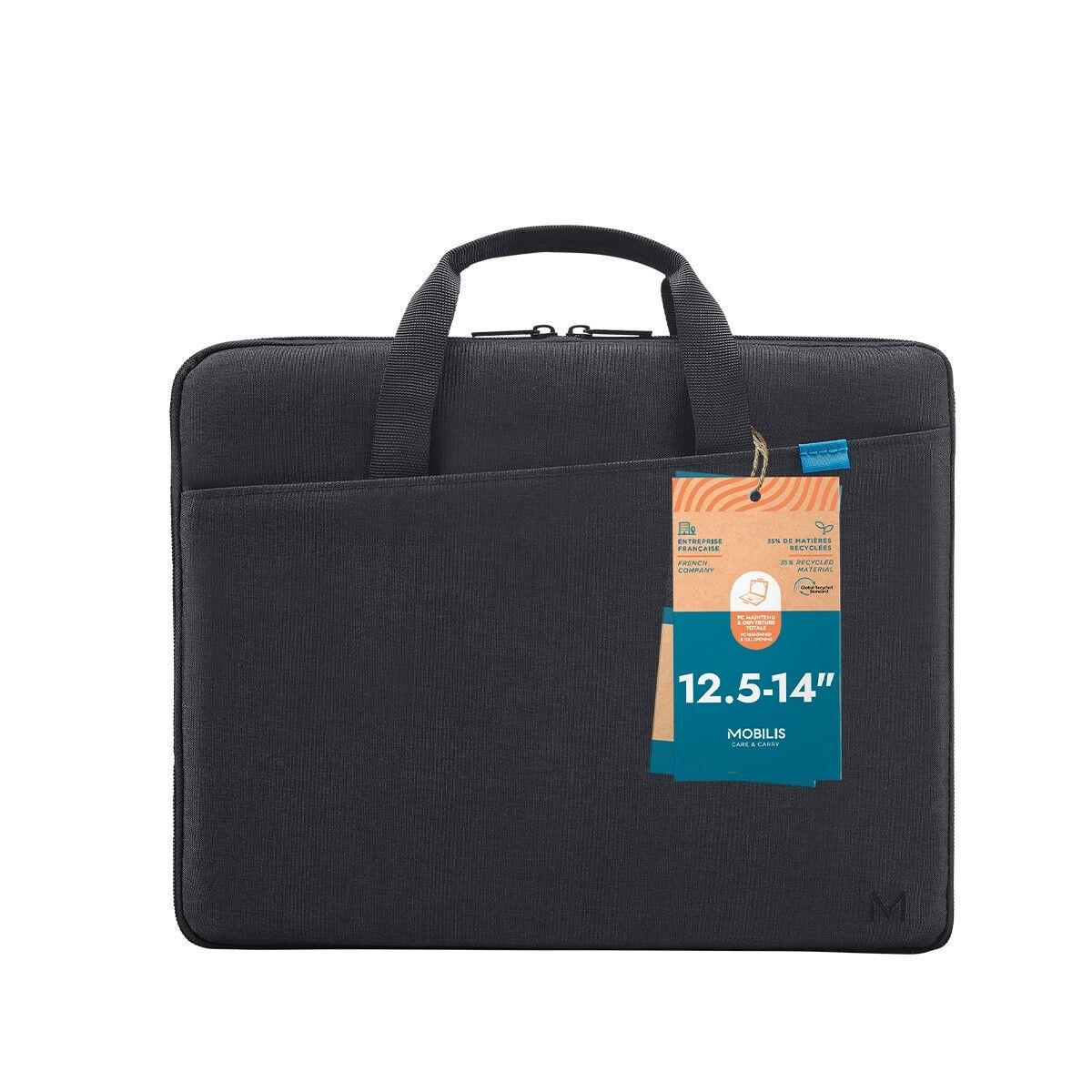 Mobilis 025026 borsa per notebook 356 cm 14 Valigetta ventiquattrore Nero (TRENDY SLEEVE 12.5-14IN BLACK - 35 PERCENT RECYCLED)