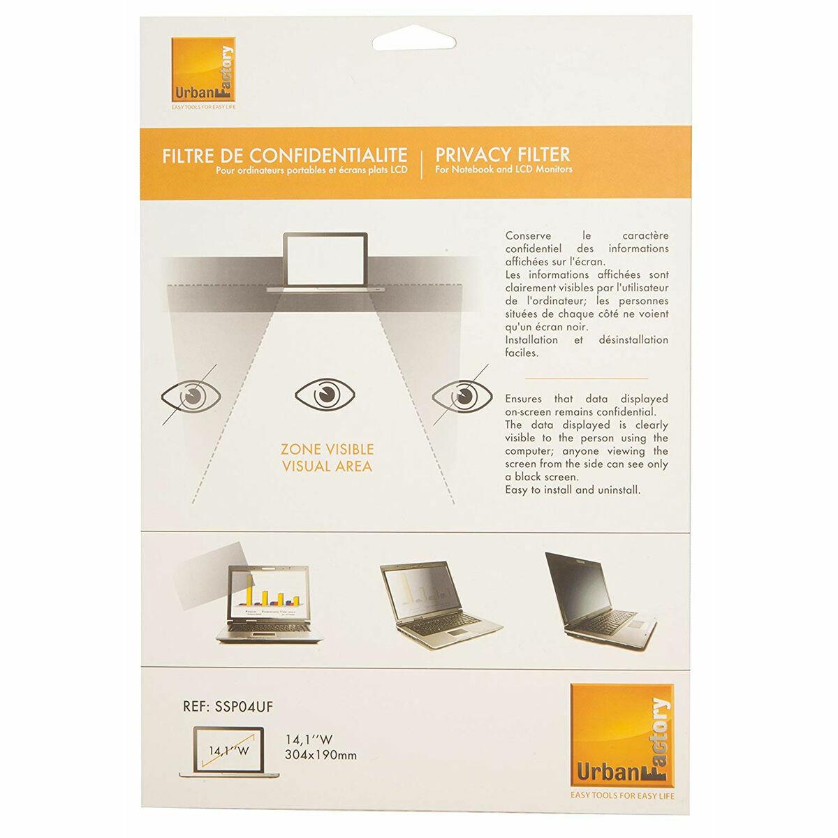 Urban Factory SSP04UF schermo anti-riflesso Filtro per la privacy senza bordi per display 358 cm (14.1")