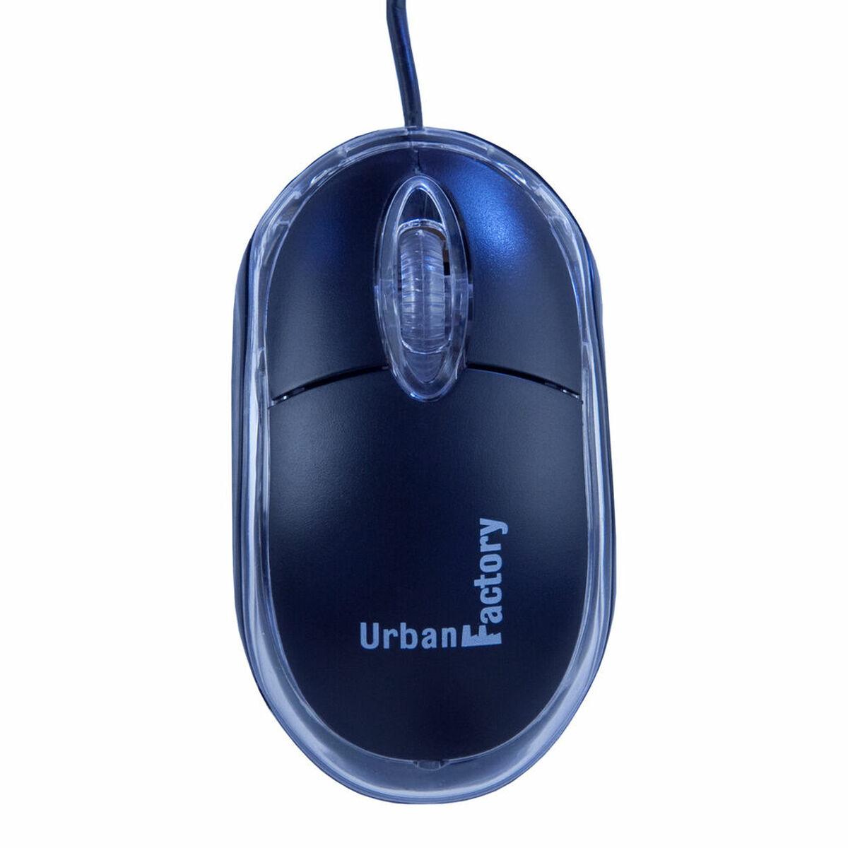 Urban Factory BDM02UF mouse Ambidestro USB tipo A Ottico 800 DPI (CRAZY SMALL MOUSE USB WIRED BULK)