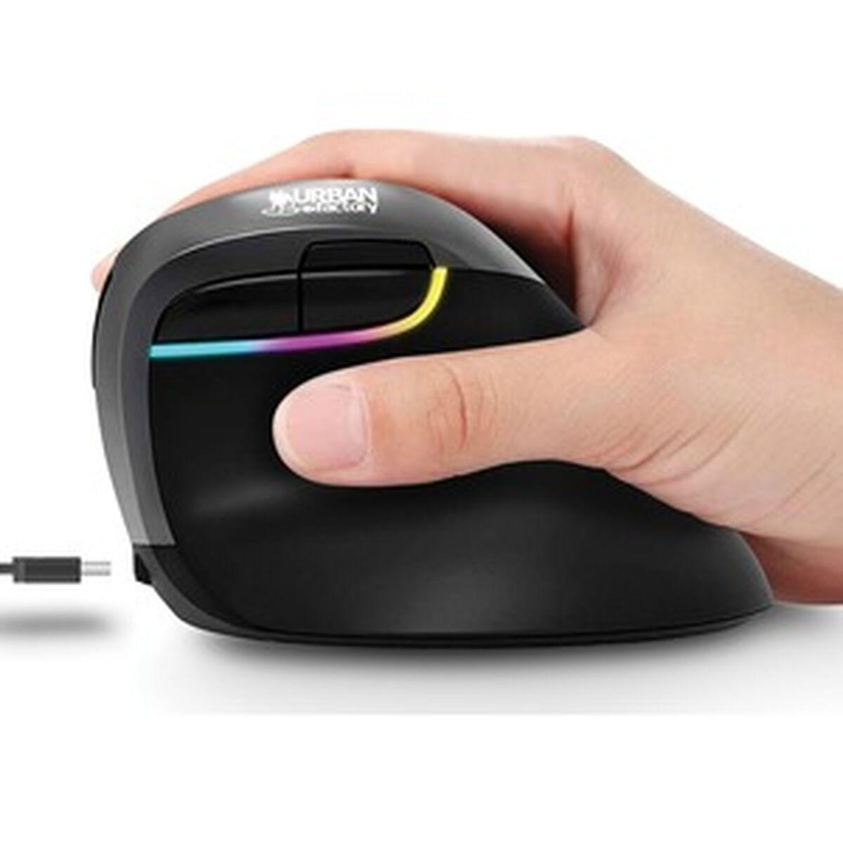 URBAN FACTORY ERGO PRO - SOURIS - VERTICAL - ERGONOMIQUE - POUR DROITIERS - 6 BOUTONS - SANS FIL - 2.4 GHZ BLUETOOTH 5.0 - RÉC