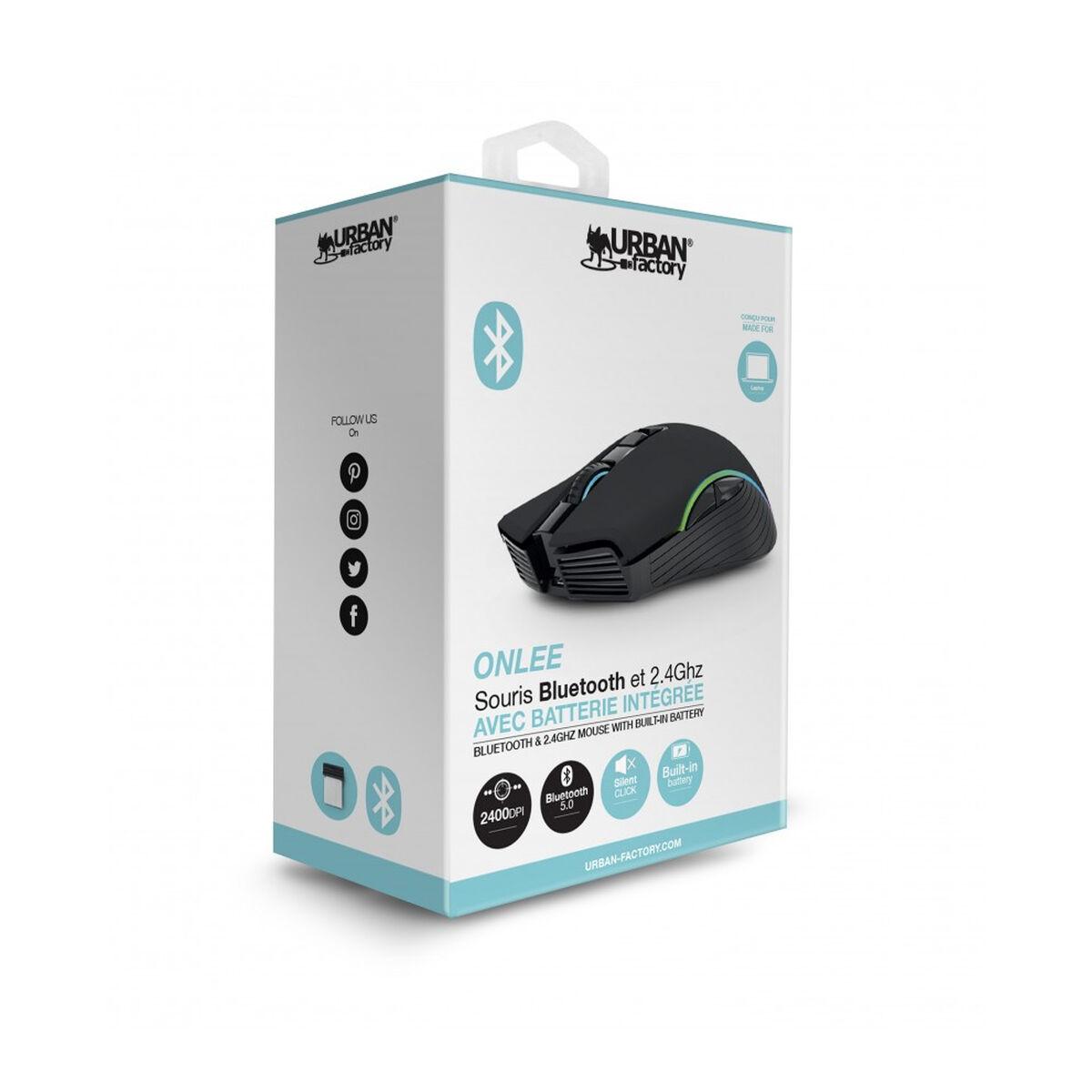 Urban Factory Onlee mouse Ambidestro RF senza fili + Bluetooth Ottico 2400 DPI