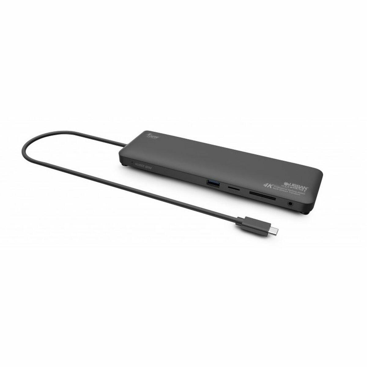 Urban Factory TCD45UF replicatore di porte e docking station per notebook Cablato USB 3.2 Gen 1 (3.1 Gen 1) Type-C Nero