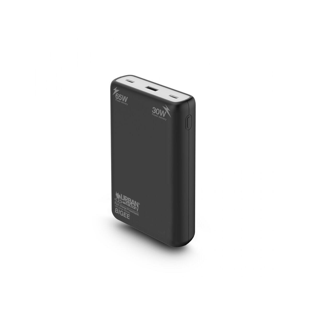 Urban Factory Bigee Power Polimero 20000 mAh Nero Grigio (BIGEE XL POWERBANK USB-C 20000 MAH WITH POWER DELIVERY 65 WATTS FUNCT