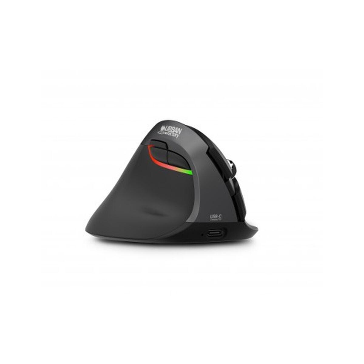 URBAN FACTORY ERGO PRO - SOURIS - VERTICAL - ERGONOMIQUE - POUR GAUCHERS - 6 BOUTONS - SANS FIL - 2.4 GHZ BLUETOOTH 5.0 - RÉCE