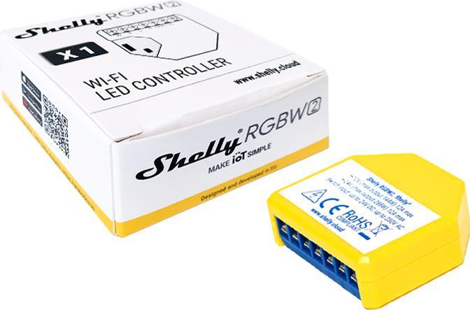 Shelly Flush RGBW2 X2 Controller di luce a LED a doppio pacchetto WLAN