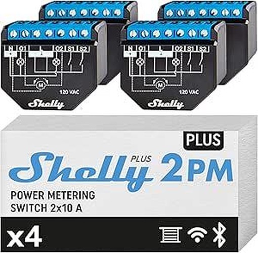 Shelly Plus 2PM - FOUR PACK...