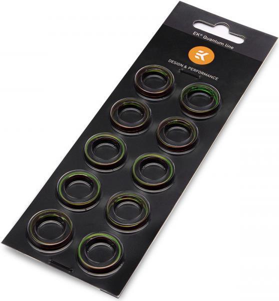 EK Water Blocks EK-Quantum Torque Color Ring 10-Pack HDC Anello di fissaggio della coppia 1/4 10 pezzoi (EK Water Blocks EK-Qua