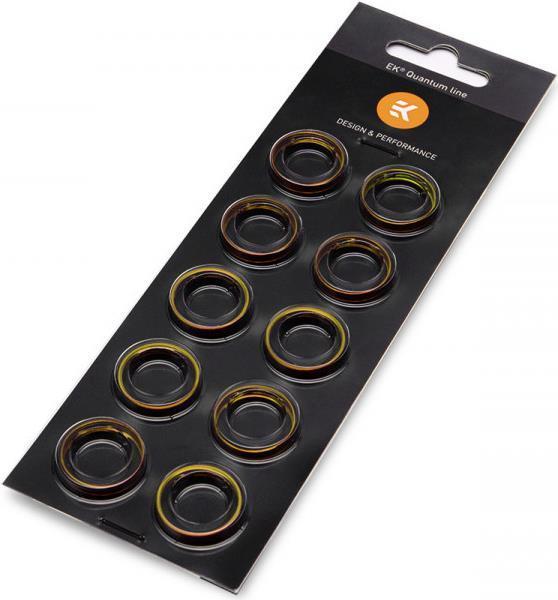 EK Water Blocks EK-Quantum Torque Color Ring 10-Pack HDC 12 Anello di fissaggio della coppia 1/4 10 pezzoi (EK Water Blocks EK-