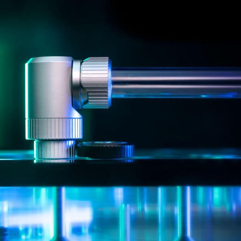 EK Water Blocks EK-Quantum Torque 7mm Micro Extender Static Male to Female Fitting - Satin Titanium