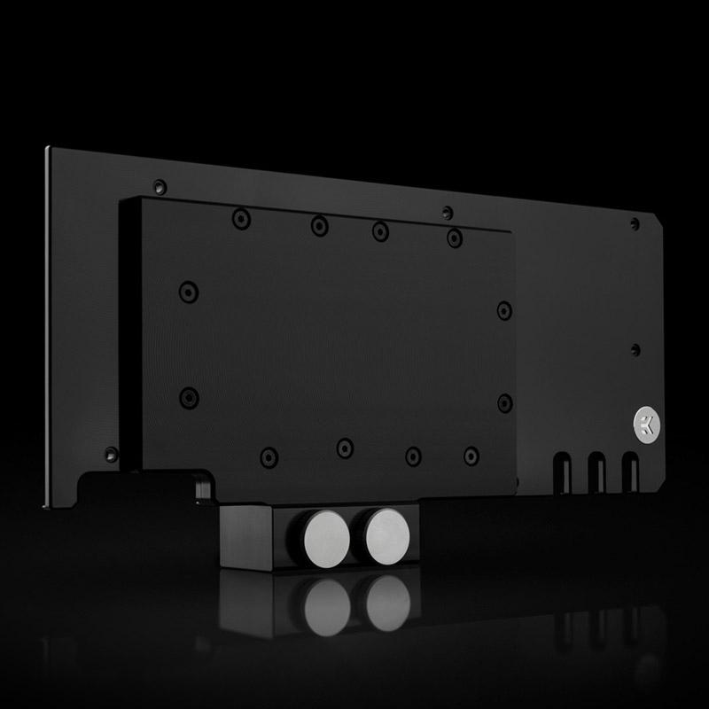 Blocchi d'acqua EK Vettore Quantico - Piatta posteriore - Acetal - Nickel - Nero - 1/4 " - Scheda grafica - Trio RTX 3080/3090