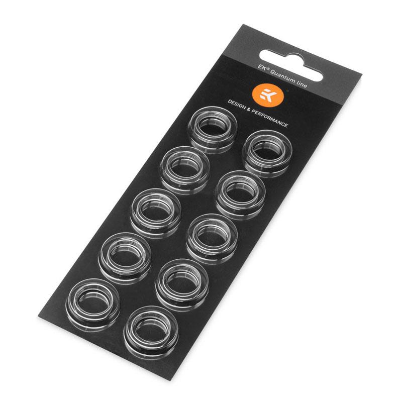 EK Blocchi d'acqua EK-Quantum Torque Color Ring Confezione da 10 STC 12/16 - argento (3831109906262)
