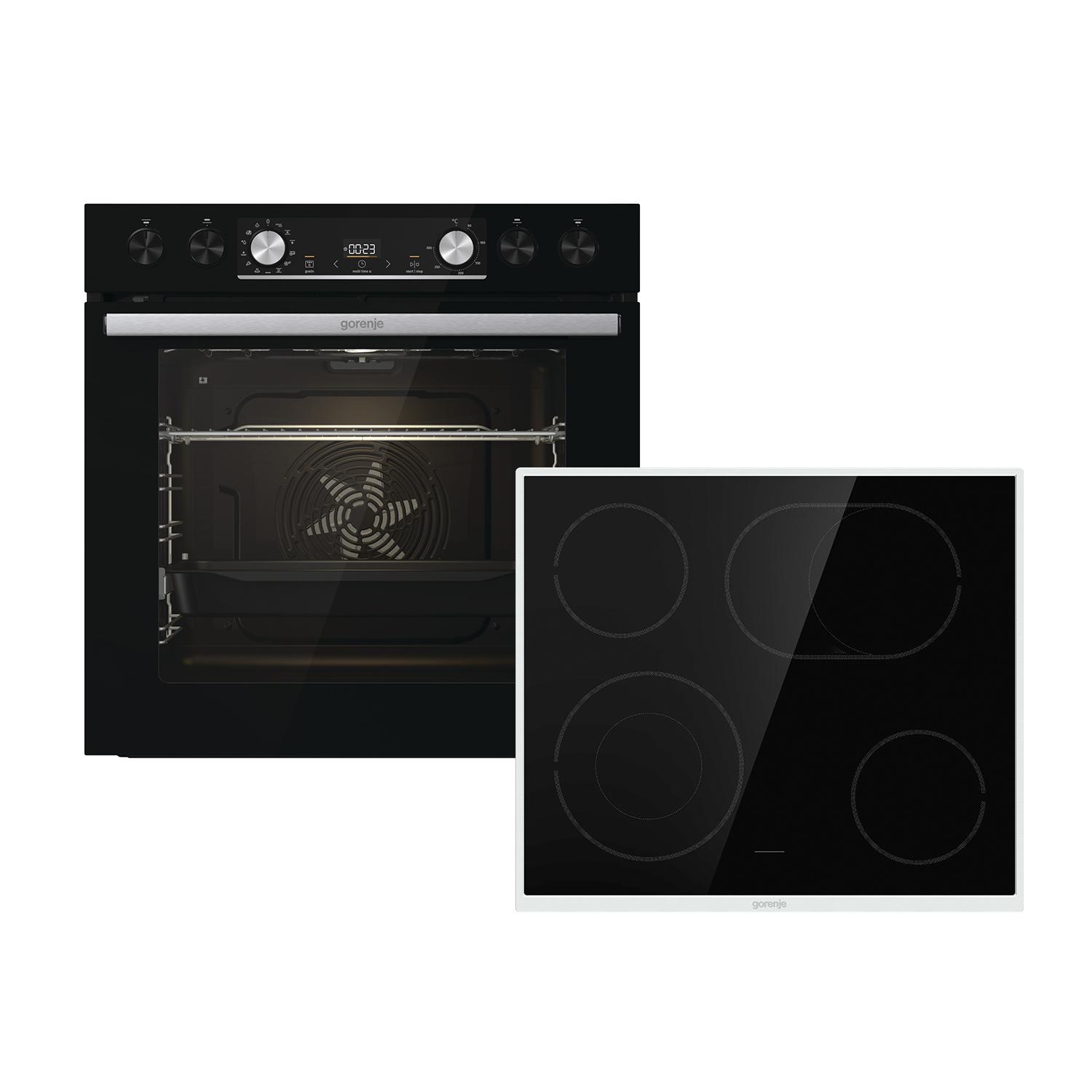 Gorenje Black Set 4 Pyrolyse set di elettrodomestici da cucina Ceramica Forno elettrico