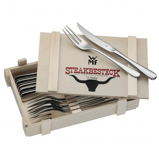 WMF 1280239990 set di posate 12 pz Acciaio inox (WMF Steakbesteck 12-teilig in Holzkist)