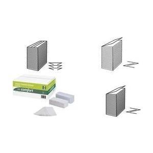 Carta asciugamani wepa Comfort 206 x 240 mm piega a Z bianco brillante a 2 veli in carta riciclata al 100% con goffratura a dia