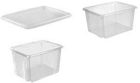 Coperchio keeeper "Emilia" per scatola rotante/stacking 30 L Colore naturale trasparente materiale pp mae (b) 355 x-1 roba (105