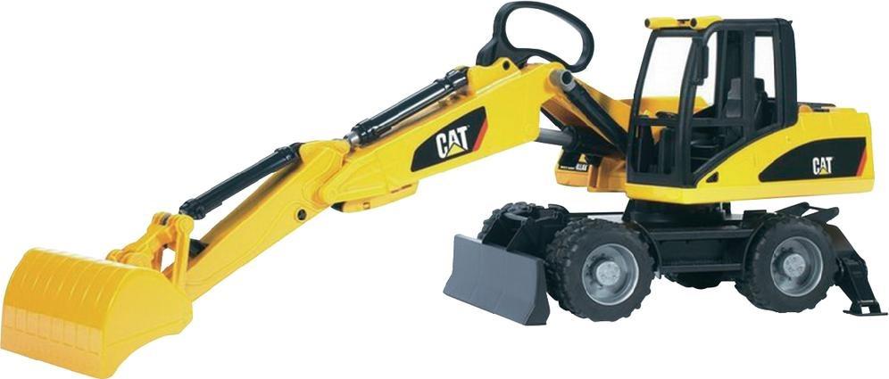 BRUDER CAT Escavatore gommato - Nero - Giallo - Sintetici ABS - 116 (2445)