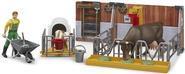 Brother Bworld Kuh e Klberstall con agricoltore (62611)