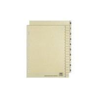 ELBA separatore stampato a 2 lati camoscio 240 x 300 mm Made di scatola di forza 200 g-qm con un bordo del foro (06455)