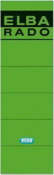 Etichetta dorso Elba per raccoglitori a leva 190 x 59 mm Verde Etichetta autoadesiva verde 10 pezzi (04617 GN)