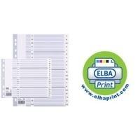ELBA Register di plastica A-Z A4 Wei 20 parti completamente coperto da pp pp 015 mm foglio di copertina etichettabile (03481)