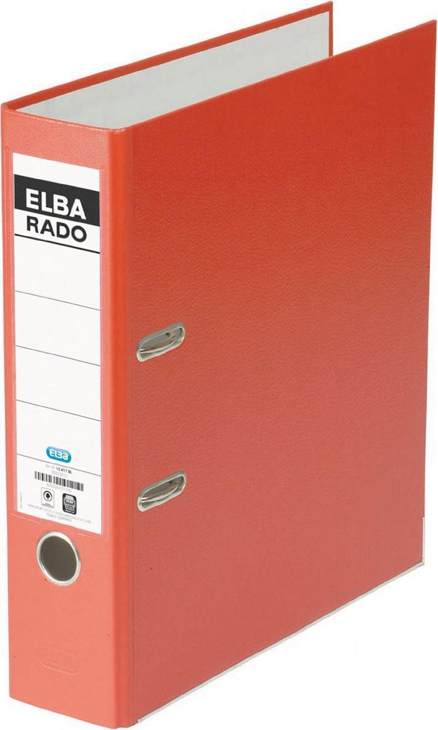 Cartella ELBA rado brillante larghezza dorso 50 mm rosso DIN A4 copertina esterna/interna in acrilato (10414 RO)