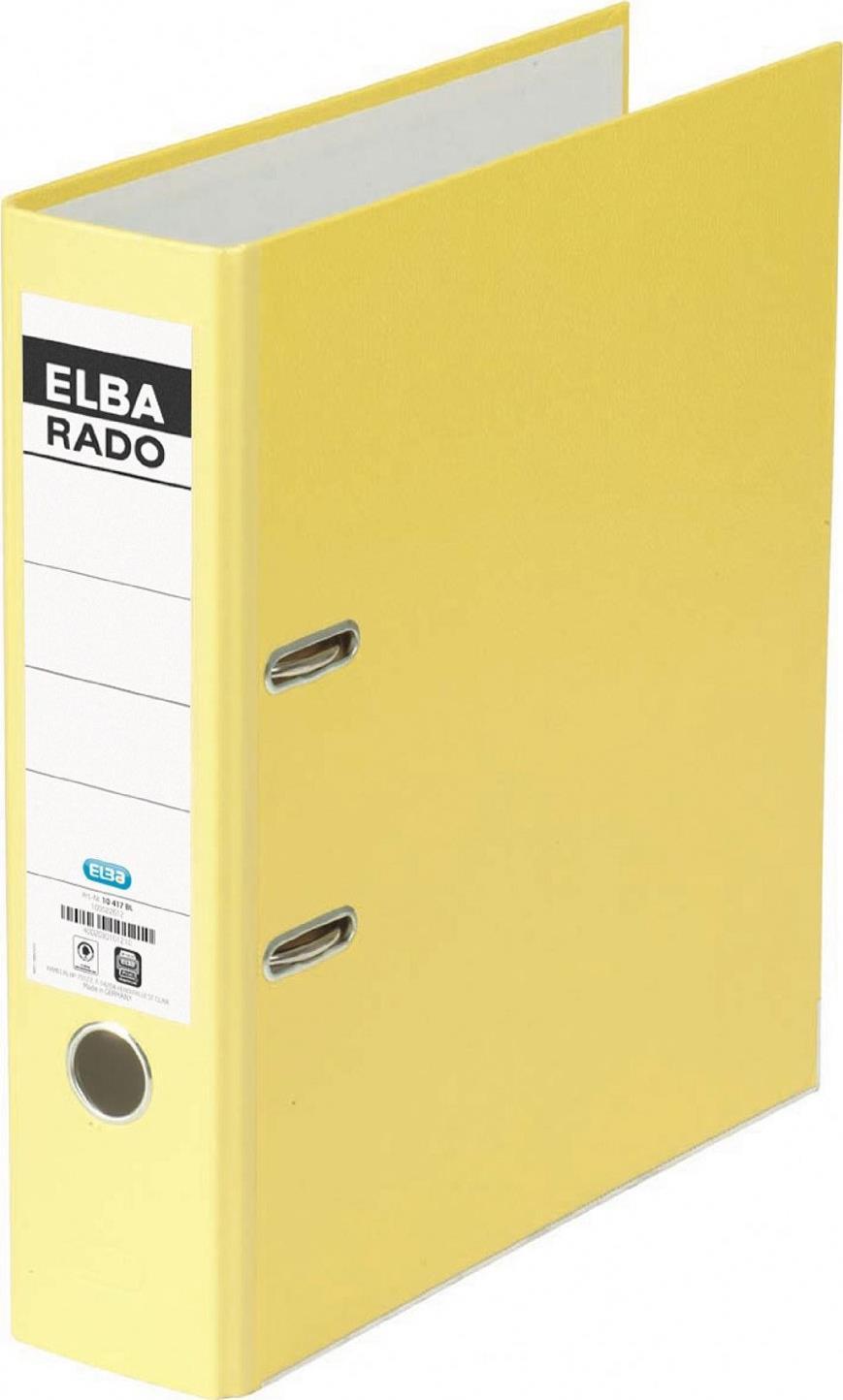 Cartella ELBA rado brillante larghezza dorso 80 mm giallo DIN A4 copertina esterna/interna in acrilato (10417 GB)