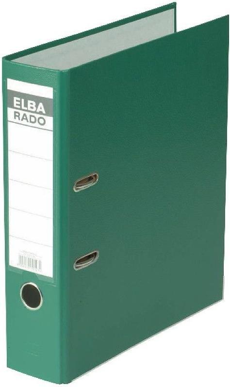 Cartella ELBA rado brillante larghezza dorso 80 mm verde DIN A4 copertina esterna/interna in acrilato (10417 GN)