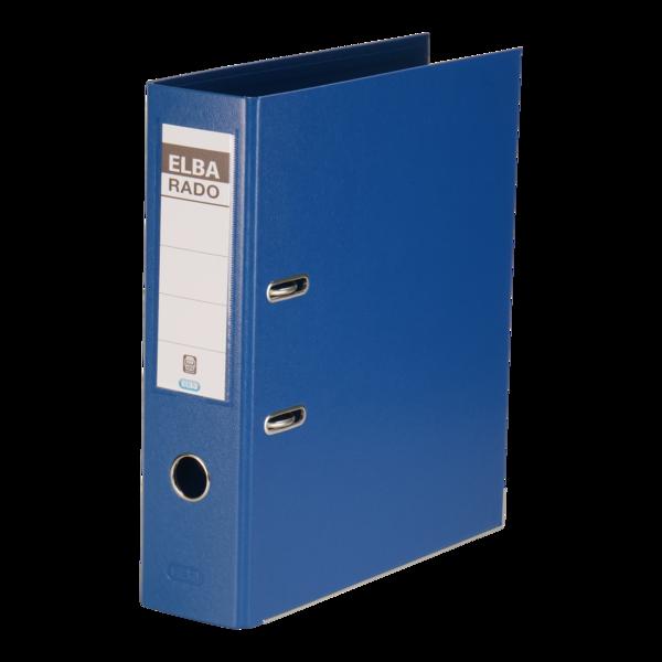 Elba Rado Plast Raccoglitore a leva in PVC A4 - PVC resistente - Formato A4 - Larghezza 80 mm - Colore blu