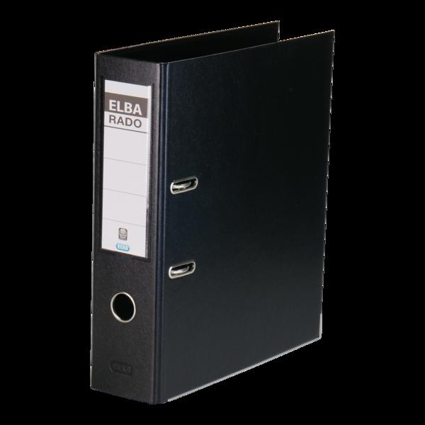 Elba Rado Plast Raccoglitore a leva in PVC A4 - Resistente e durevole - Capacit per documenti da 80 mm - Formato A4 - Colore n