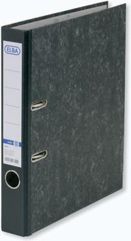 Cartella ELBA Smart Cloud Marble dorso 50 mm copertina nera DIN A4 in carta Cloud Marble dorso incollato (10425 SW)