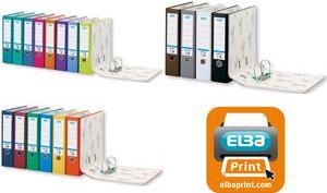 Cartella ELBA carta PP intelligente larghezza dorso 80 mm bianco DIN A4 copertina esterna in PP - carta interna tasca trasparen